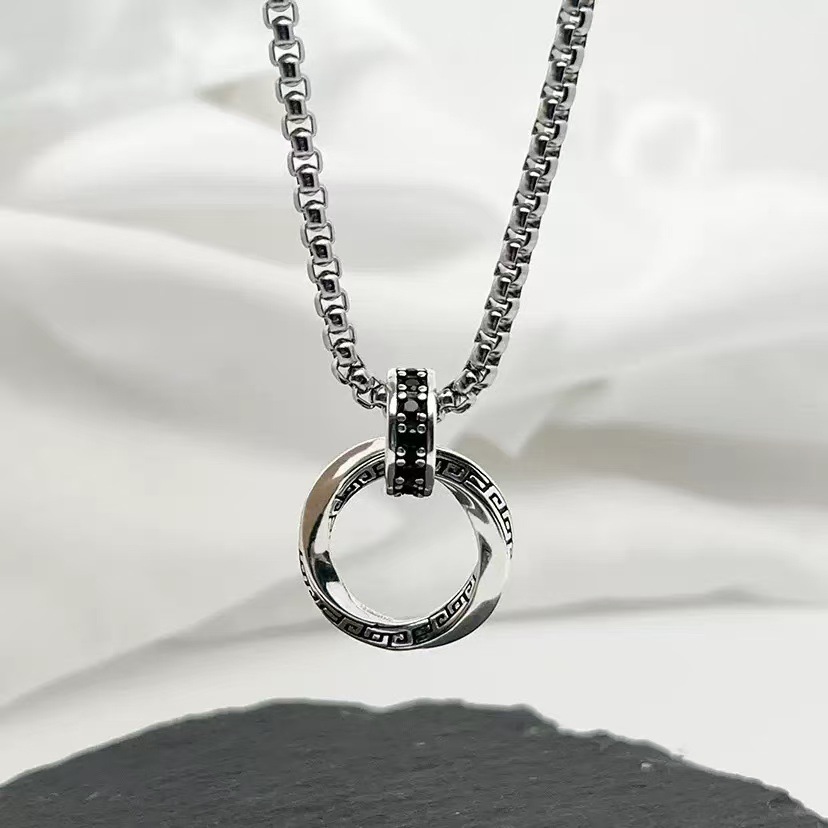 925 Sterling Silver Chain Necklace Men - สร้อยคอเงินแท้ 925 ดีไซน์ใหม่ สไตล์วินเทจ สำหรับผู้ชายและผู้หญิง สร้อยคอแฟชั่น