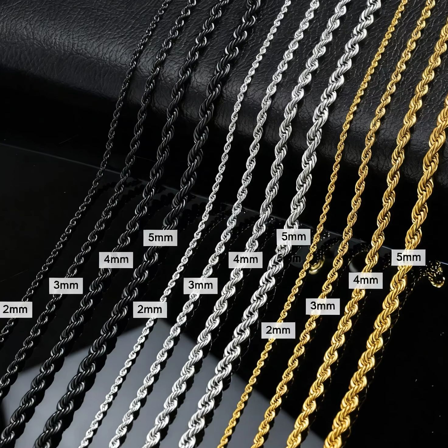 Cuban Link Chain 12Mm - ผู้ชายเชือกสร้อยคอยาวสแตนเลสสตีล Minimalist Twist สร้อยคอสร้อยคอมีให้เลือกสีทองเงินสี2ถึง5มม.