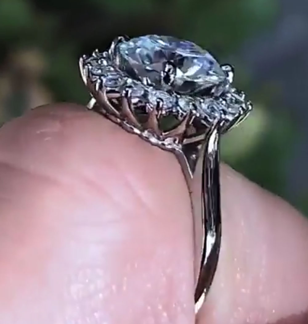 แหวนแต่งงาน/หมั้น/ฉลองครบรอบสำ - Moissanite Engagement Ring 1 Carat บทวิจารณ์และราคา
