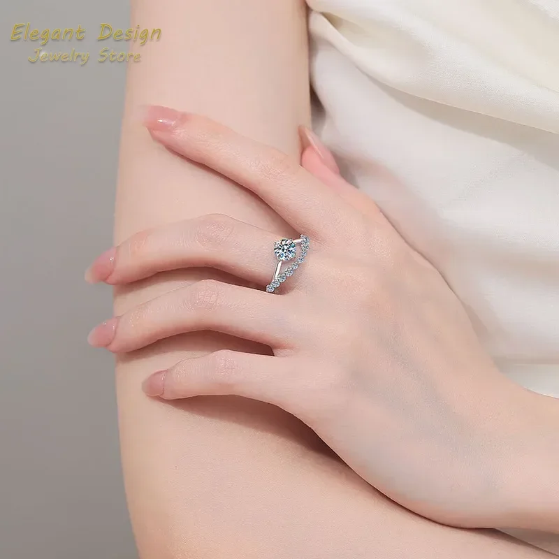 แหวนแต่งงาน Crown of Love แพลท - Moissanite Engagement Ring 1 Carat บทวิจารณ์และราคา