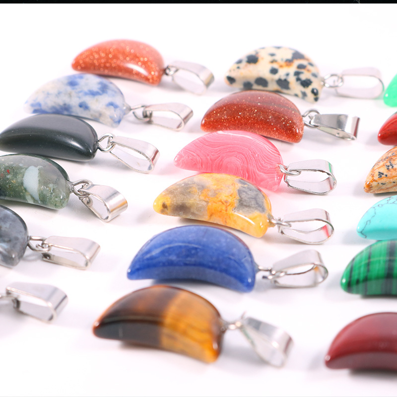 20 ชิ้น/ถุงหินธรรมชาติคริสตัล  - Crystal Pendant Necklace Natural Stone บทวิจารณ์และราคา